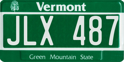 VT license plate JLX487