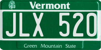VT license plate JLX520