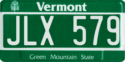 VT license plate JLX579