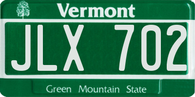 VT license plate JLX702