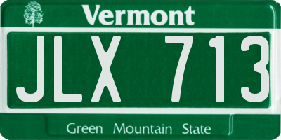 VT license plate JLX713