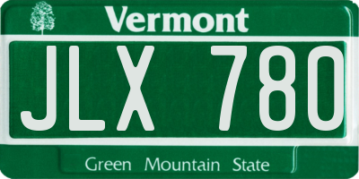 VT license plate JLX780