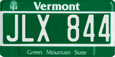 VT license plate JLX844