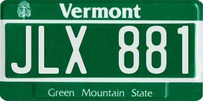 VT license plate JLX881