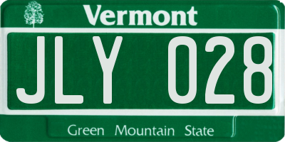 VT license plate JLY028