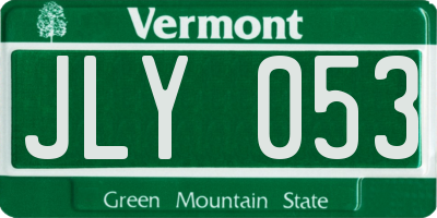 VT license plate JLY053