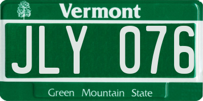 VT license plate JLY076