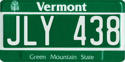 VT license plate JLY438