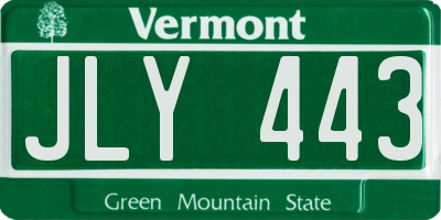 VT license plate JLY443