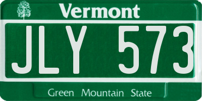 VT license plate JLY573