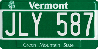 VT license plate JLY587