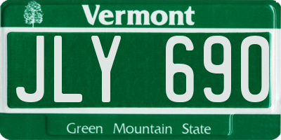 VT license plate JLY690