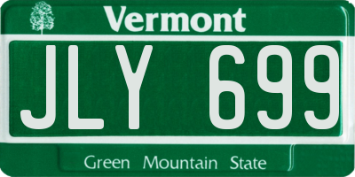 VT license plate JLY699
