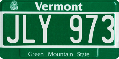 VT license plate JLY973