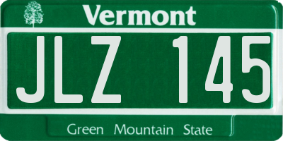 VT license plate JLZ145
