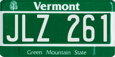 VT license plate JLZ261