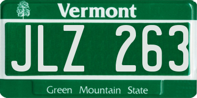 VT license plate JLZ263