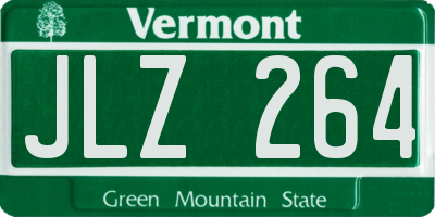 VT license plate JLZ264