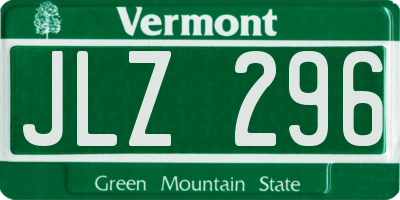 VT license plate JLZ296