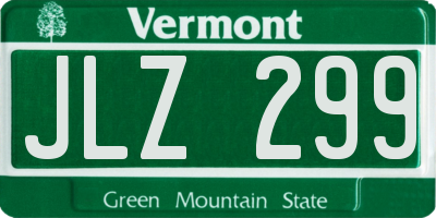 VT license plate JLZ299