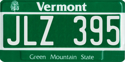 VT license plate JLZ395