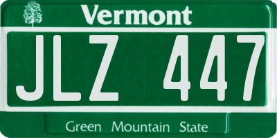 VT license plate JLZ447