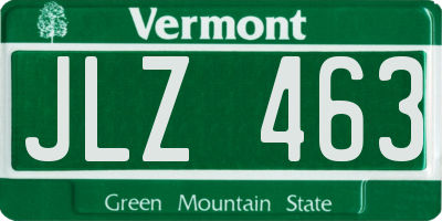 VT license plate JLZ463