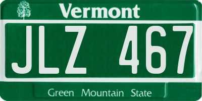 VT license plate JLZ467