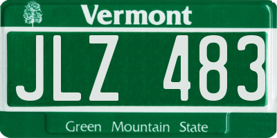 VT license plate JLZ483