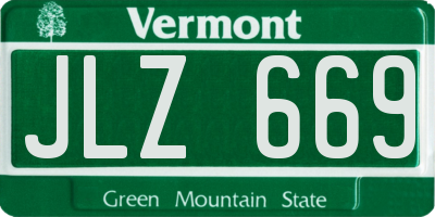 VT license plate JLZ669