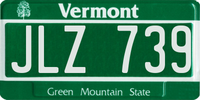 VT license plate JLZ739