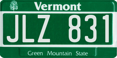 VT license plate JLZ831
