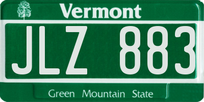VT license plate JLZ883