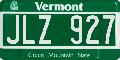 VT license plate JLZ927