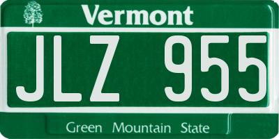 VT license plate JLZ955