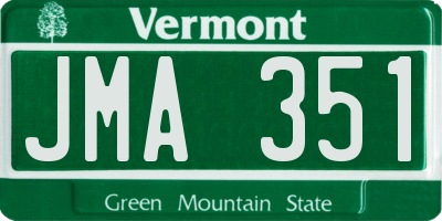 VT license plate JMA351