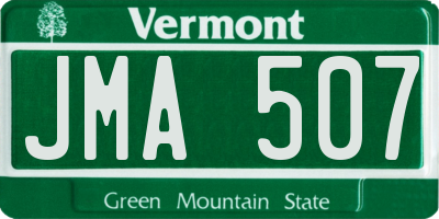 VT license plate JMA507