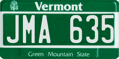 VT license plate JMA635