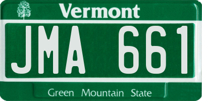 VT license plate JMA661