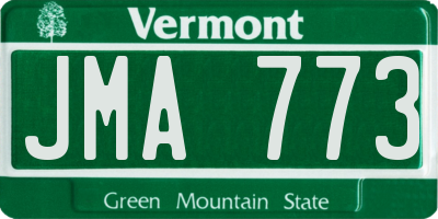 VT license plate JMA773