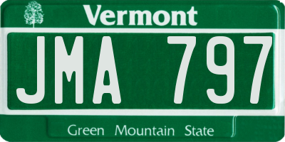 VT license plate JMA797
