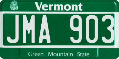 VT license plate JMA903