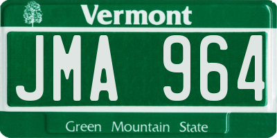 VT license plate JMA964