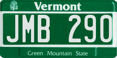 VT license plate JMB290