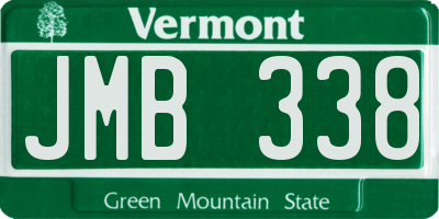 VT license plate JMB338