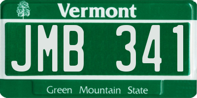 VT license plate JMB341
