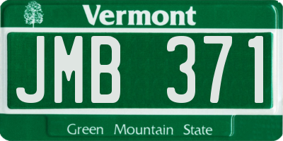 VT license plate JMB371