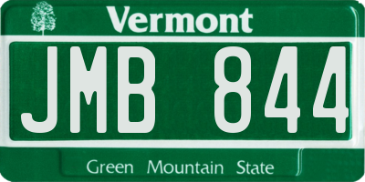 VT license plate JMB844