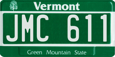 VT license plate JMC611