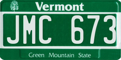 VT license plate JMC673